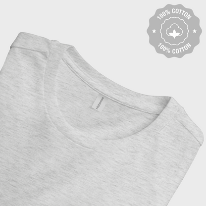Round neck t shirt - Melange Grey
