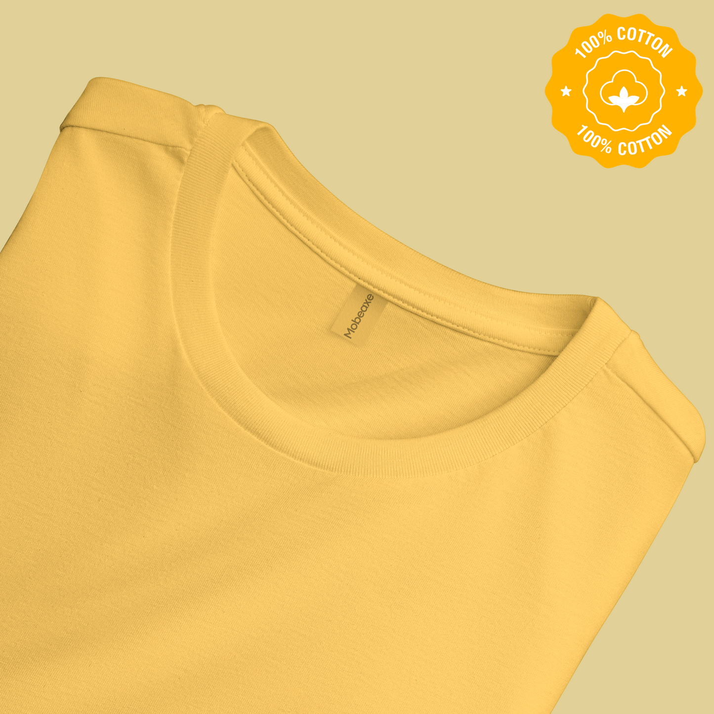 Round neck t-shirt - Golden Yellow