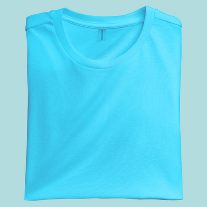 Round neck t shirt - SKY Blue