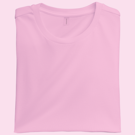 Round neck t shirt - Light Pink