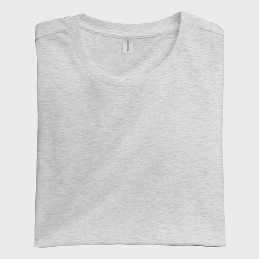 Round neck t shirt - Melange Grey