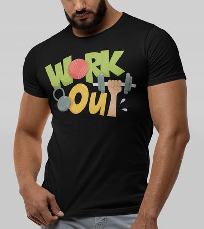 workout  gym t shirts men front view 