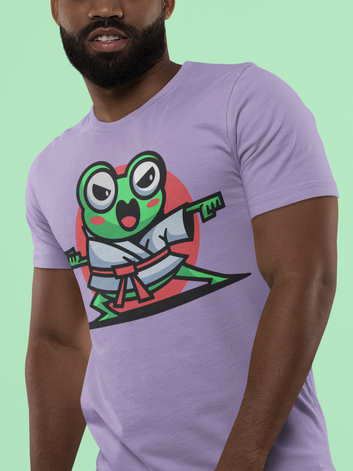Printed T-Shirt Karate Frog