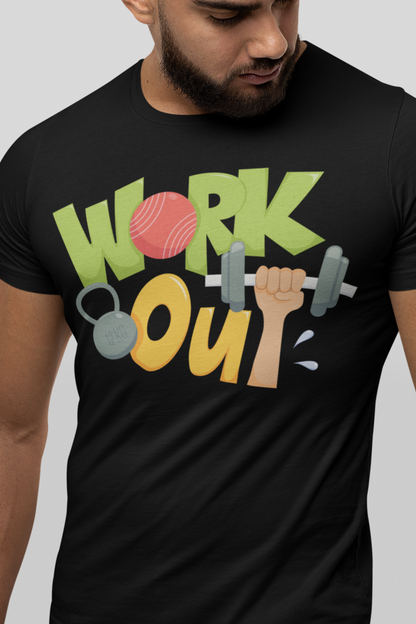 workout  gym t shirts men close up view