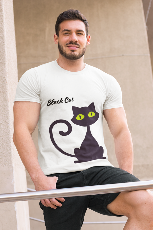 Printed T-Shirt Black Cat