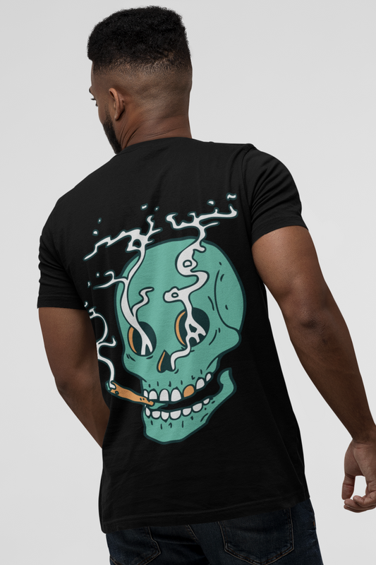Printed t shirt - Skeleton smoking