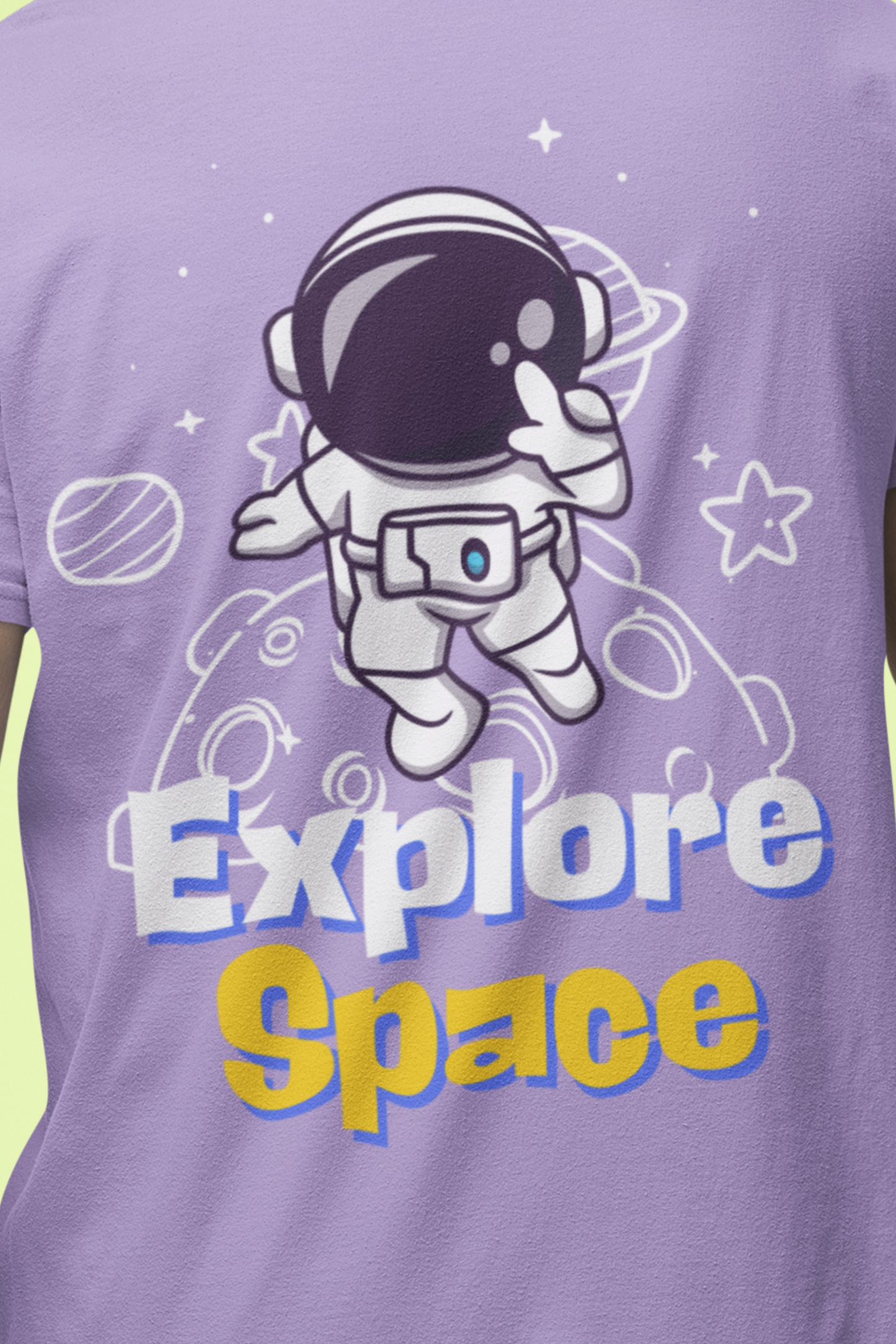 Printed T Shirt Explore Space