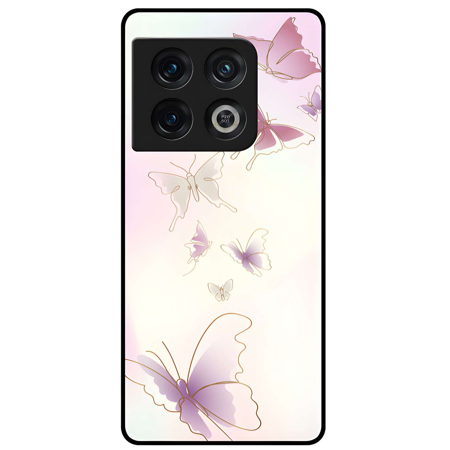 One Plus 10R Pro - Pink Background Water Colour Butterfly